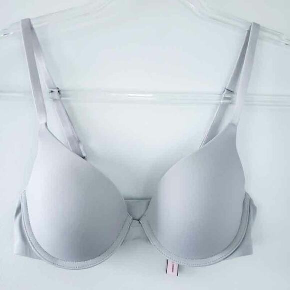 Victoria's Secret Uplift Semi-Demi 32B Bra Gray Lightly Padded Underwire - Picture 1 of 6
